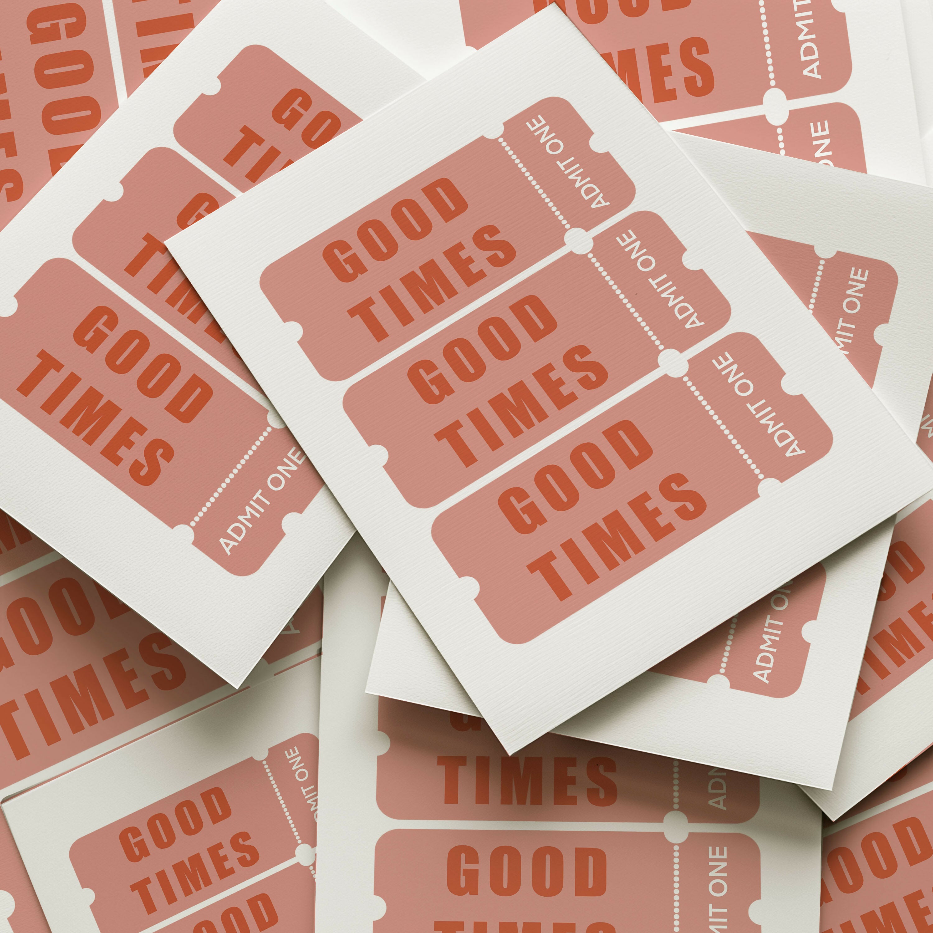 GOOD TIMES TICKET ART WORK PRINT