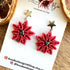 Polymer Clay Christmas Earrings / Handmade Festive Dangles / Xmas Jewellery