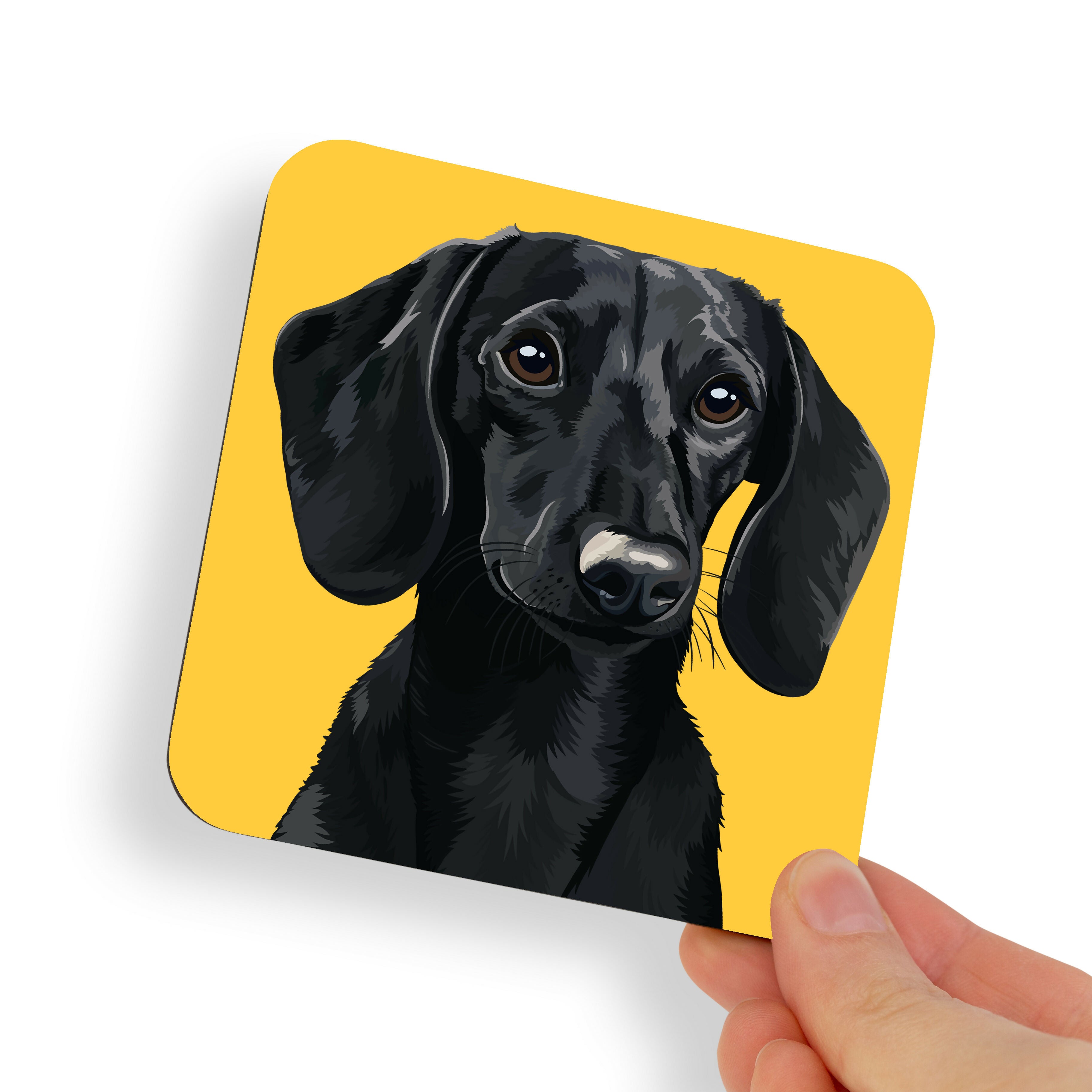 Dachshund Black Dog Coaster