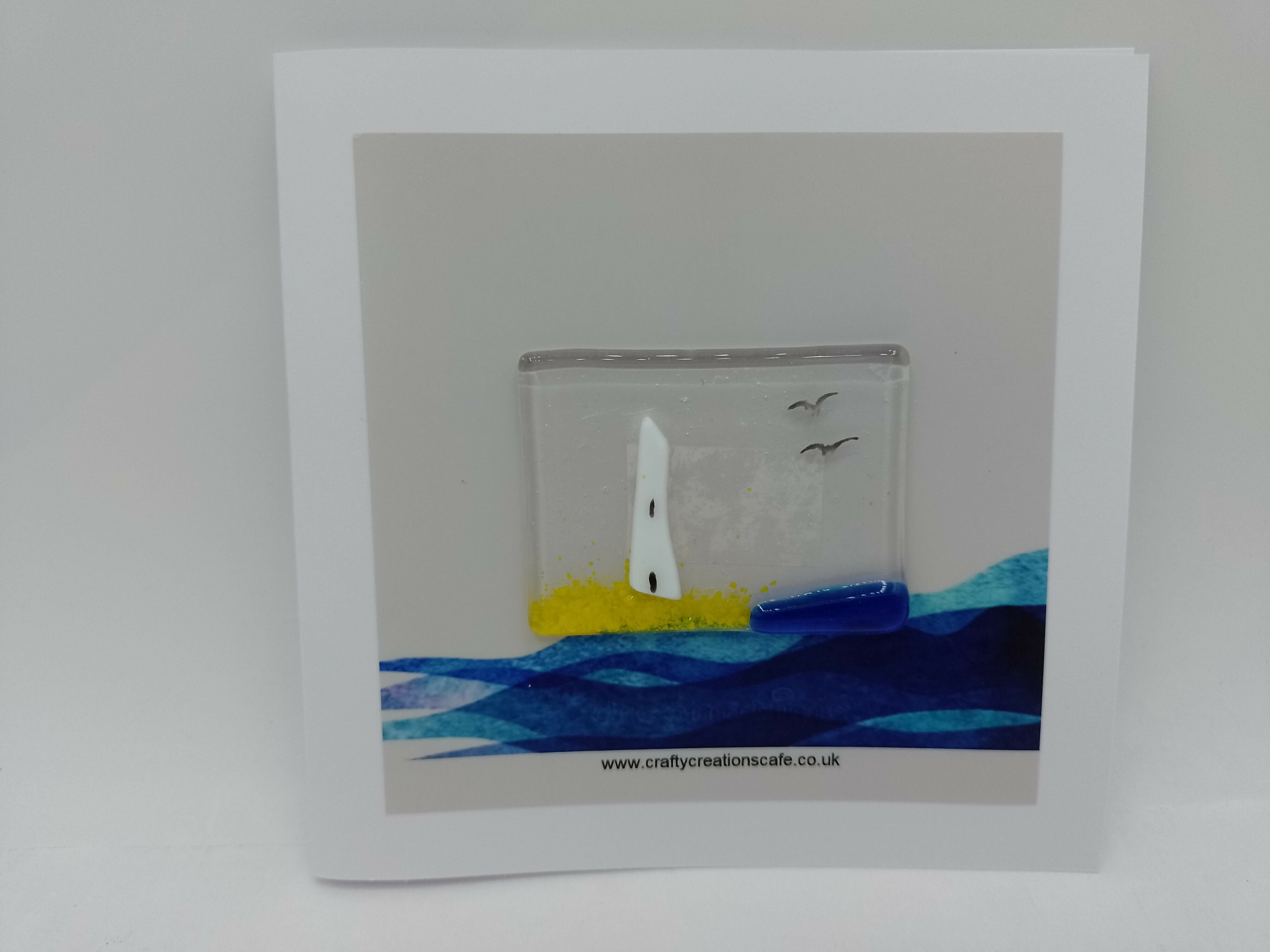 Fused glass card