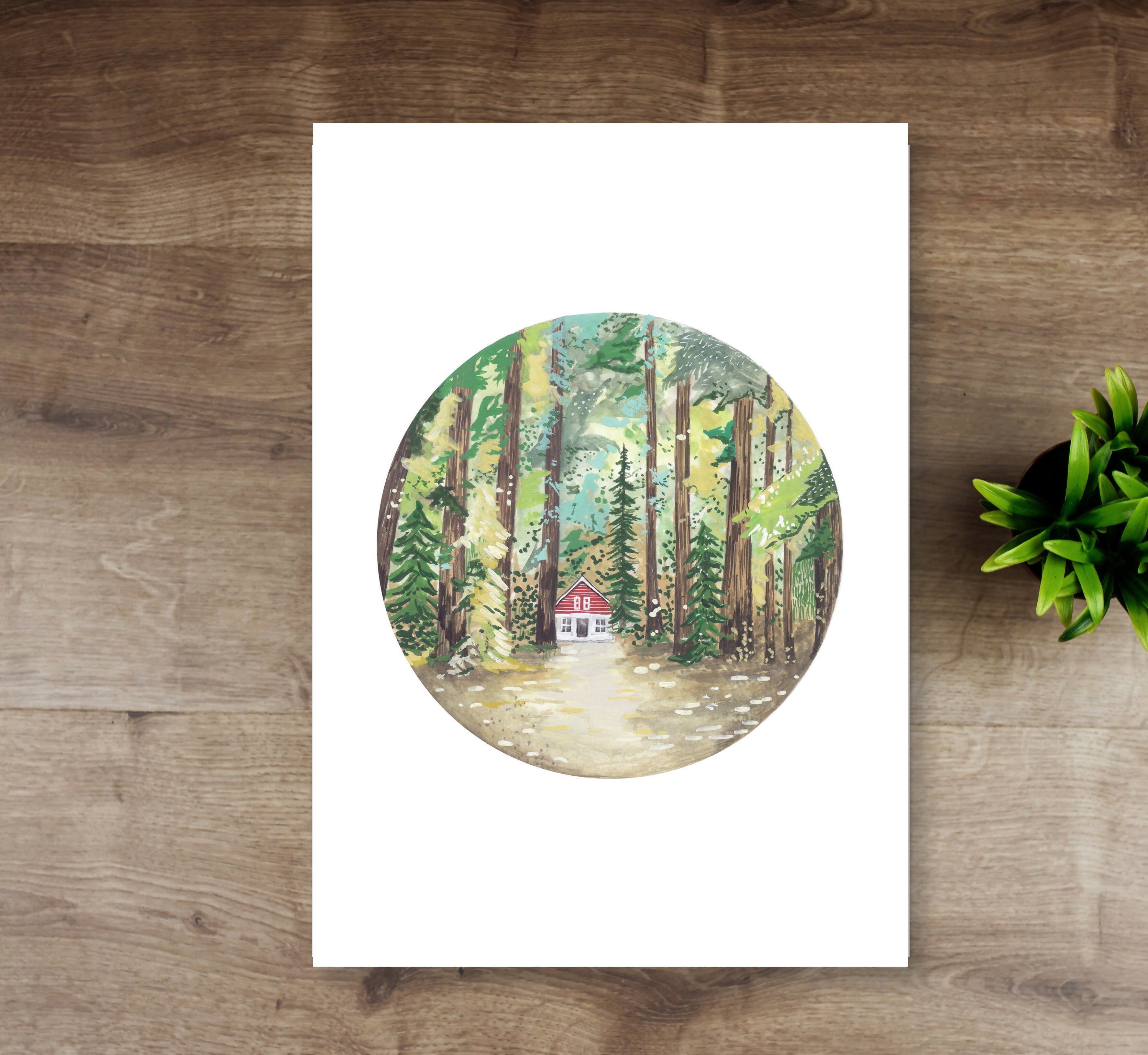 Cabin In The Woods Art Print