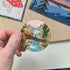 Summer Hiking Illustrated Vinyl Sticker