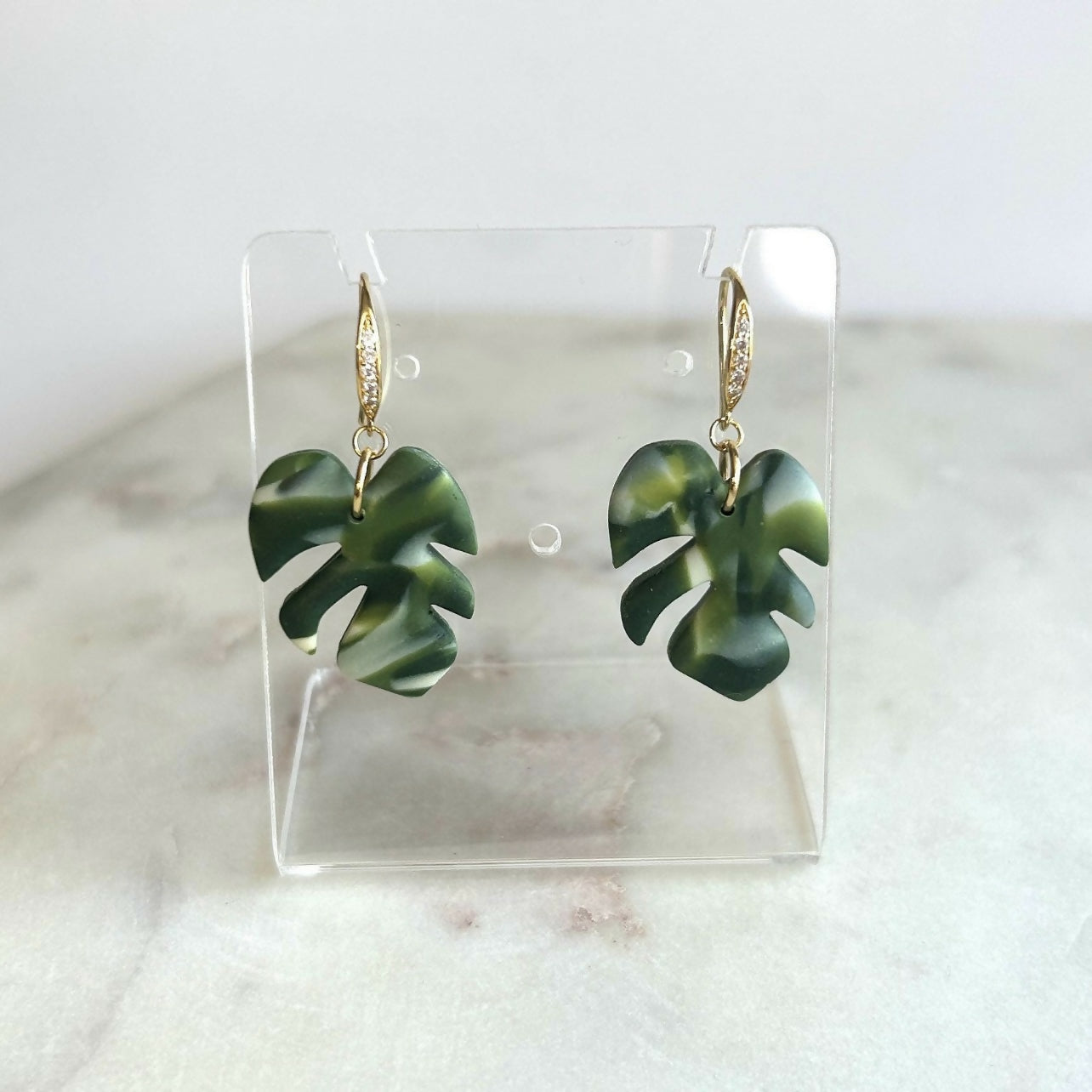Monstera Leaf Earrings