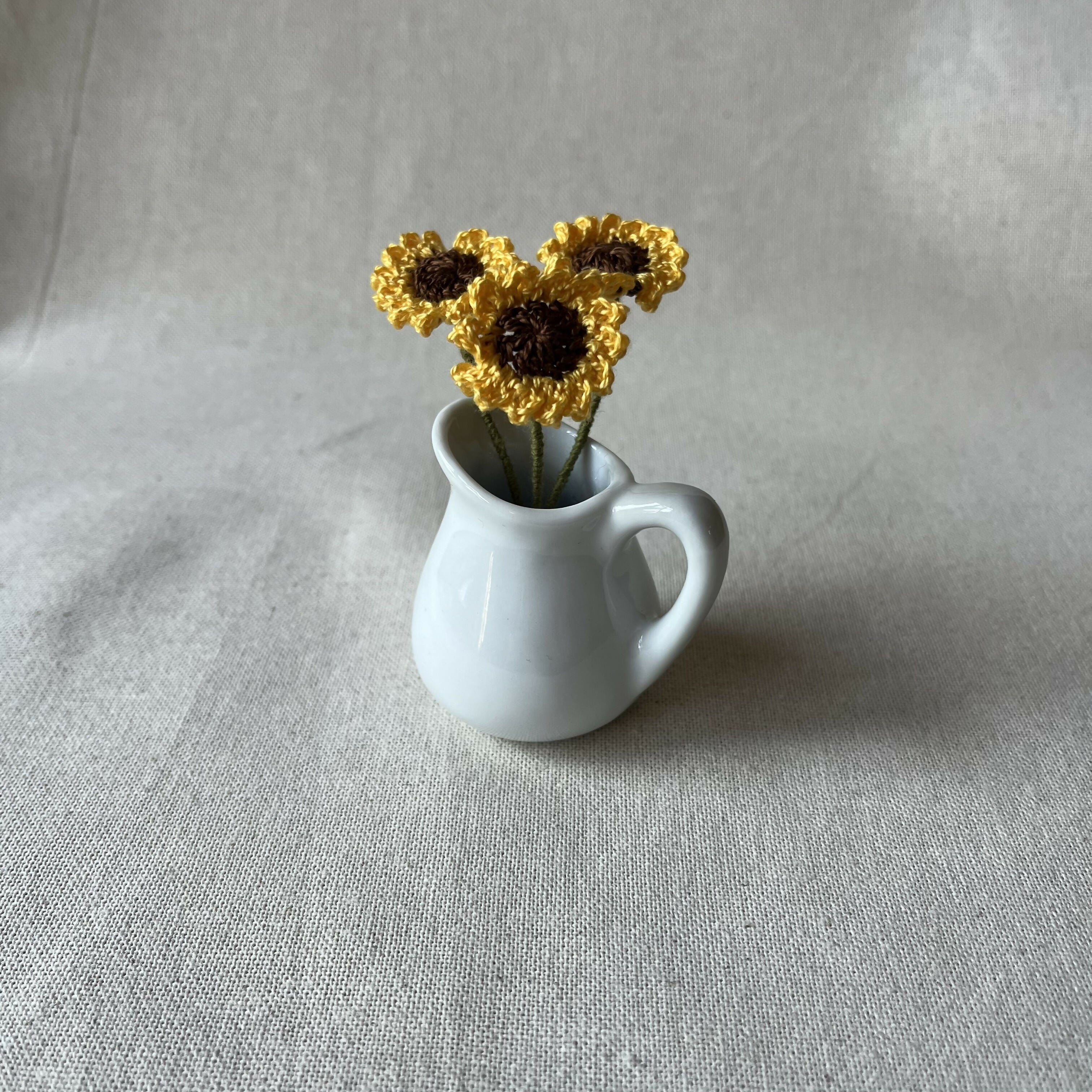 Crochet Sunflower Jug