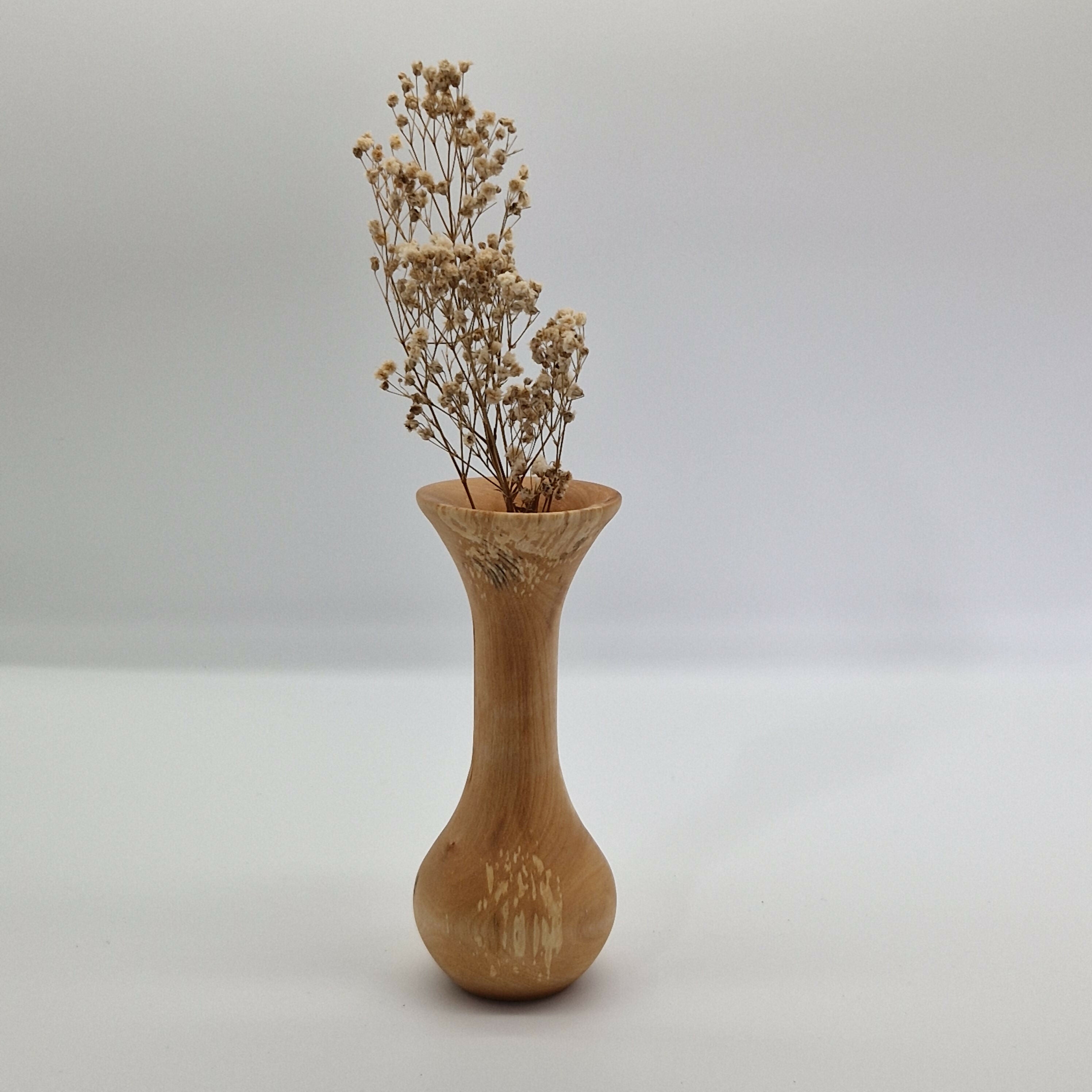 Hand Turned Bud Vase made from Silver Birch Wood