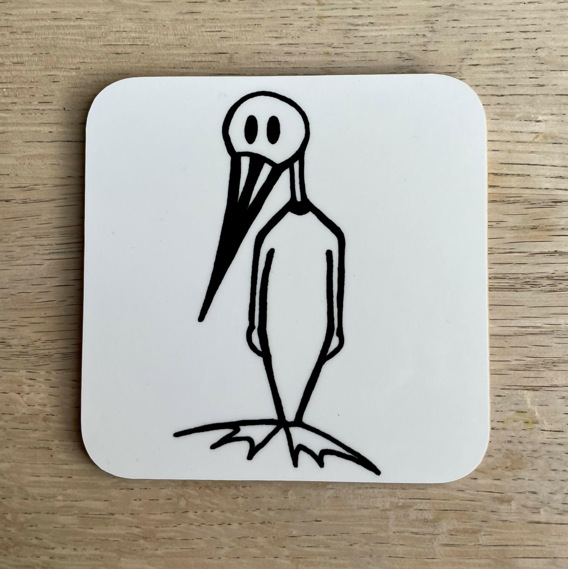 Eery Guy Coaster – Pen And Ink Design