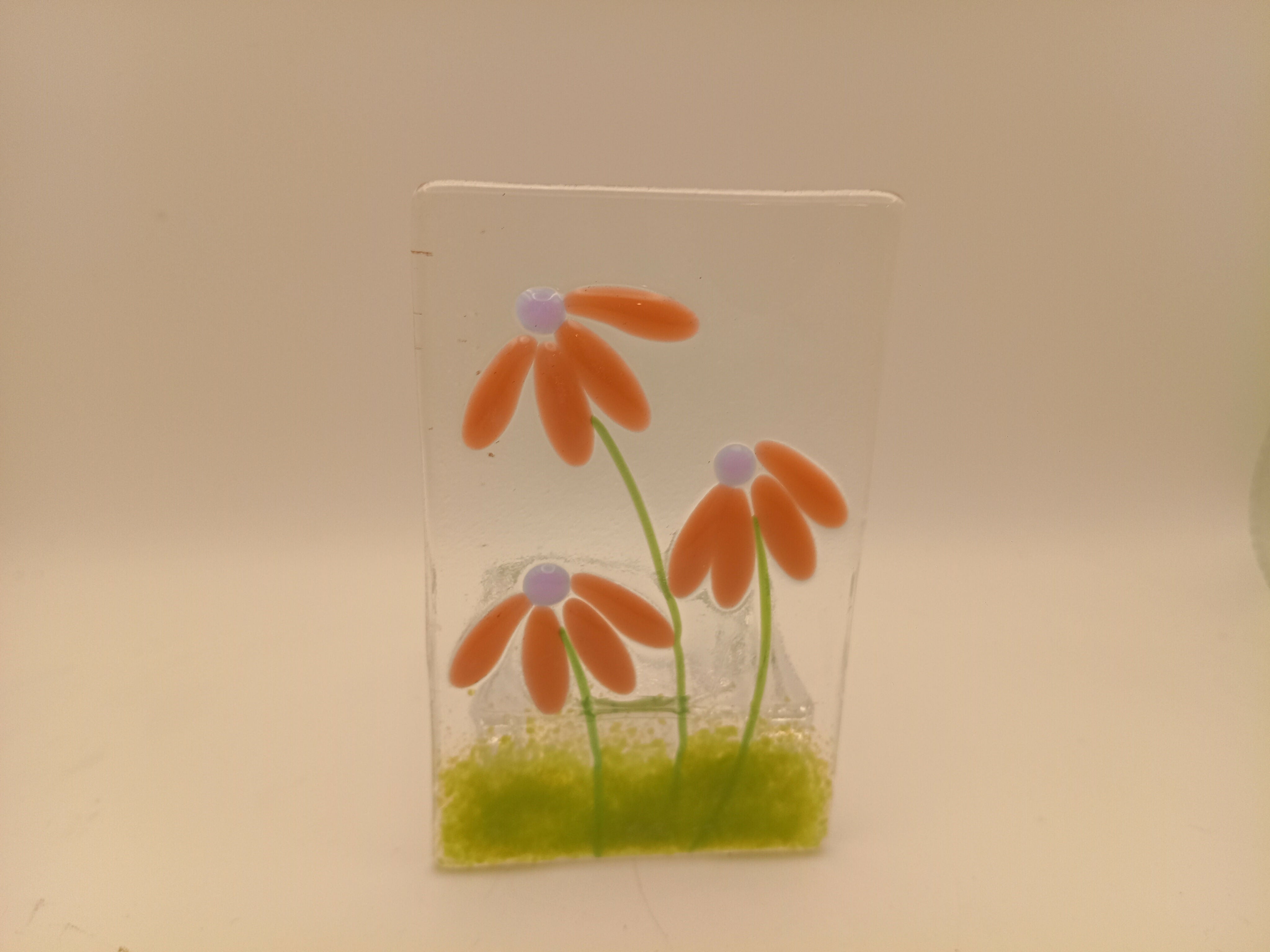 Fused Glass Flower Tealight