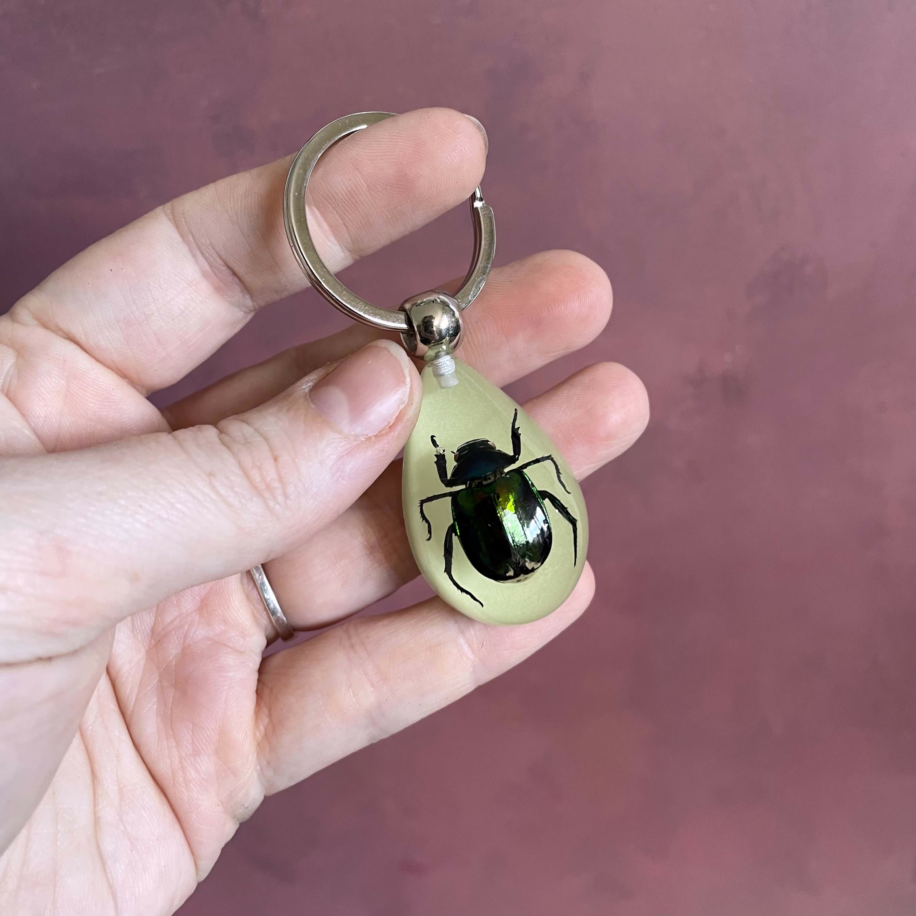 Glow in the Dark Beetle Keyring