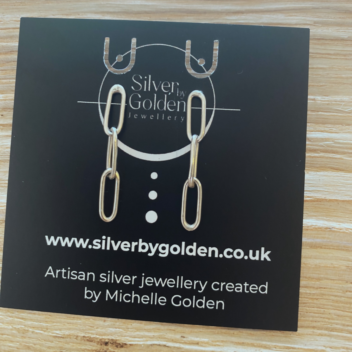 Sterling Silver Paper Clip Earrings - Luna Link