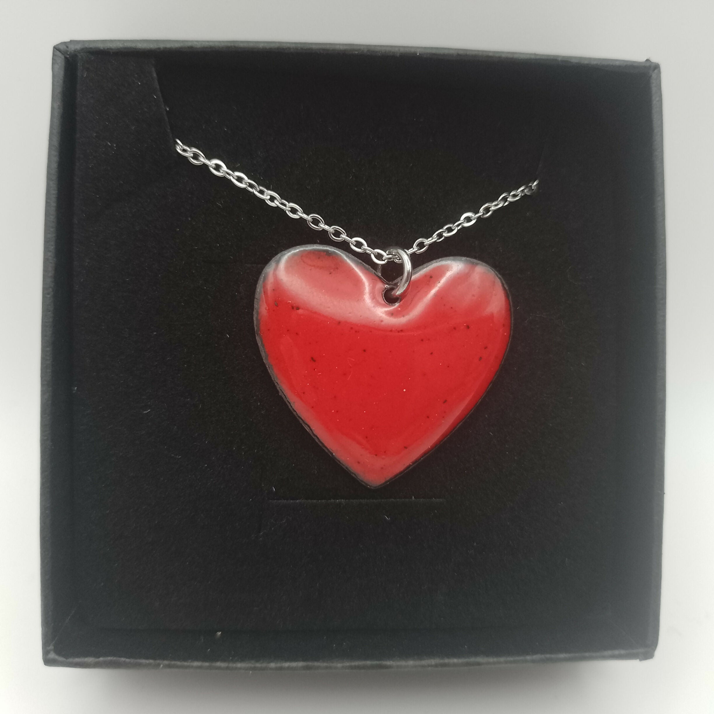 Bright Rd Enamel Heart Pendant