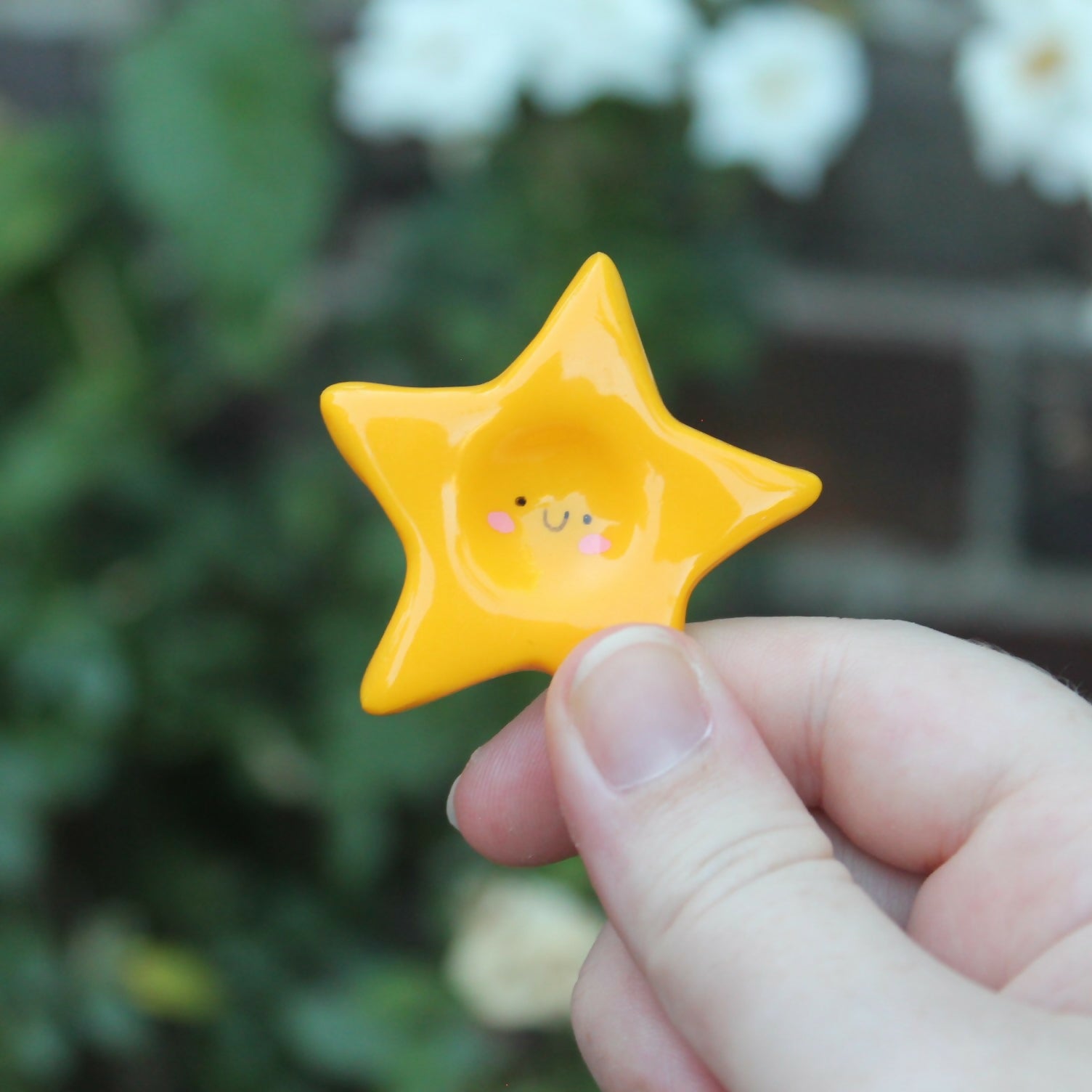 Handmade Polymer Clay Star Worry Stone