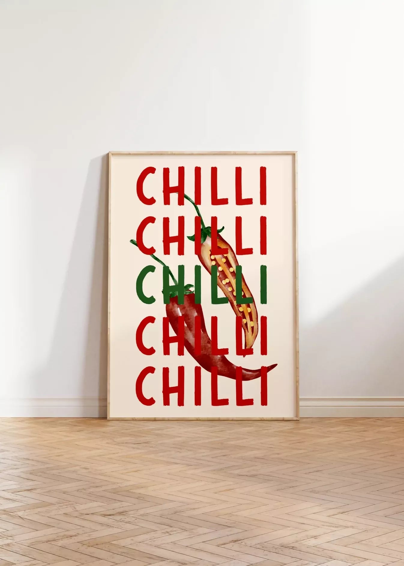 CHILLI REPEAT WALL ART PRINT