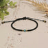 Turquoise Birthstone Bracelet; Single Crystal Macrame Adjustible December Gift Bracelet