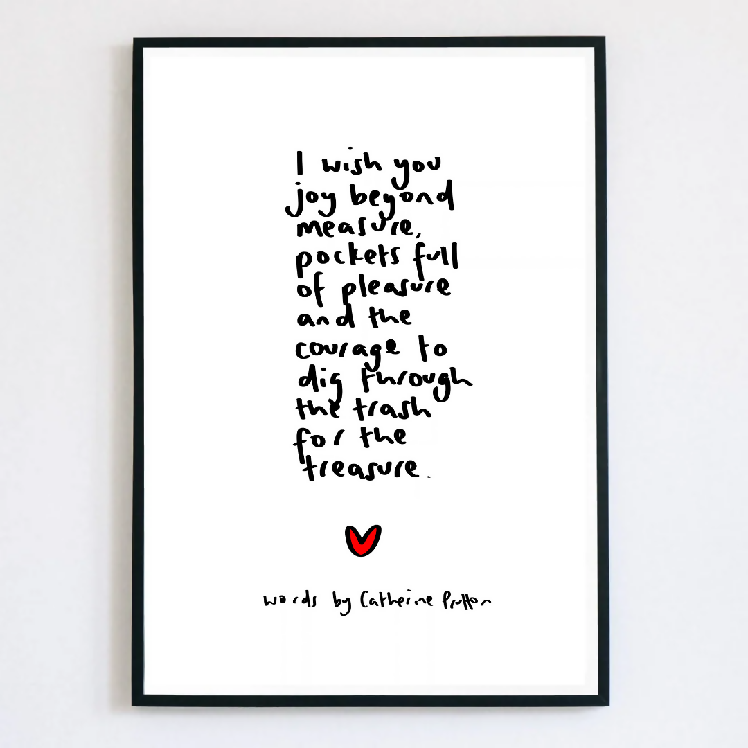 I Wish You Joy Beyond Measure Poem Print