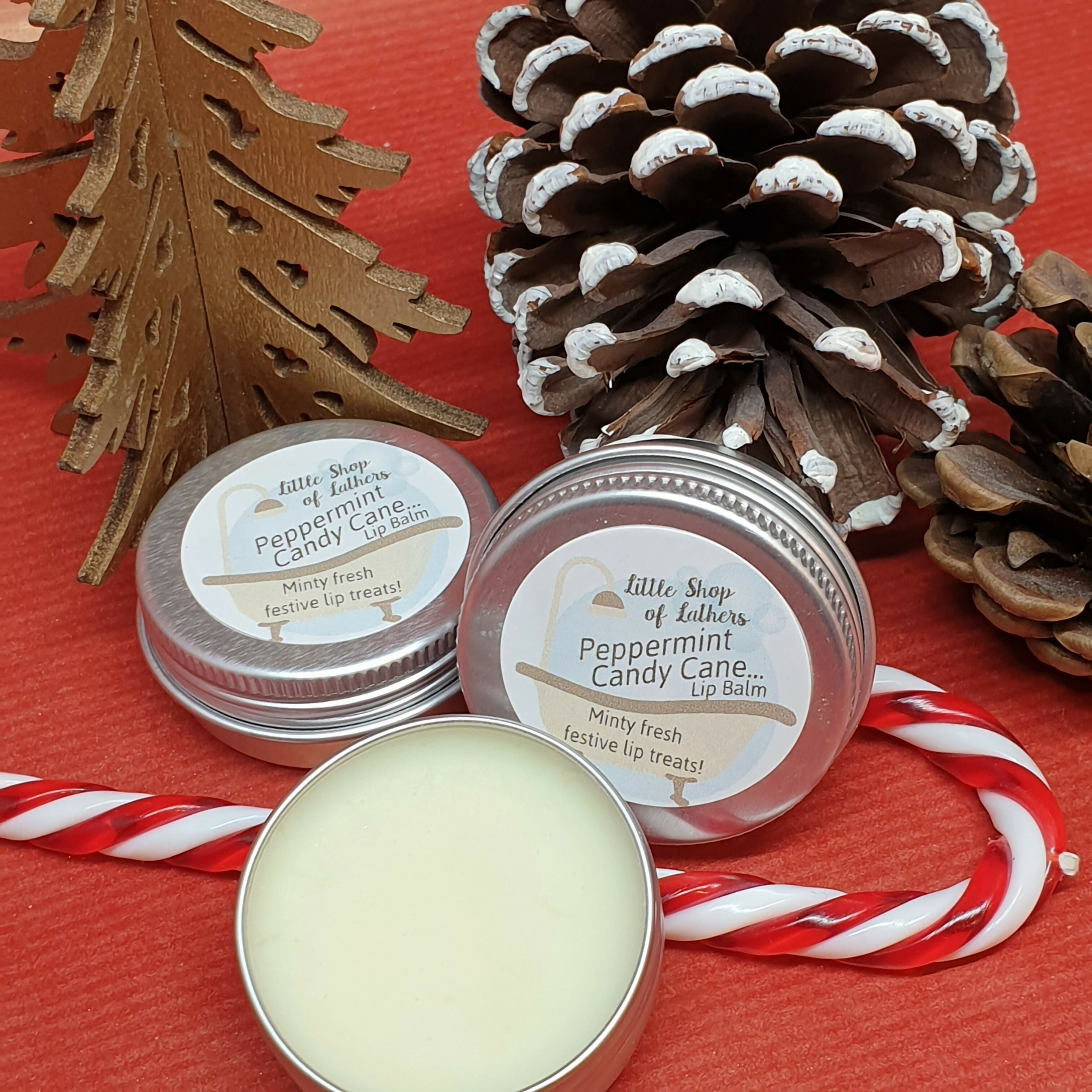 peppermint candy cane lip balm