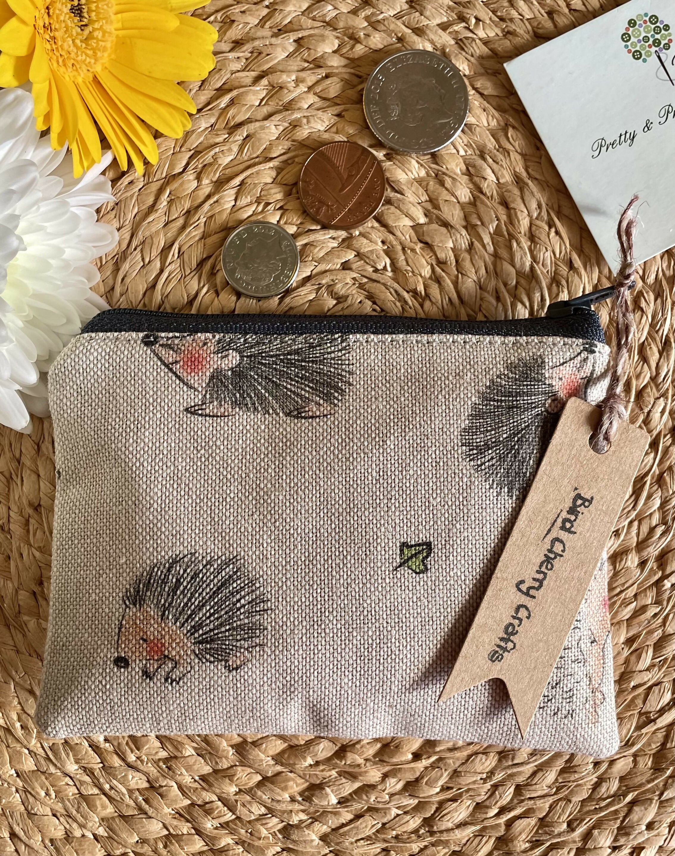Hedgehog Print Coin Purse