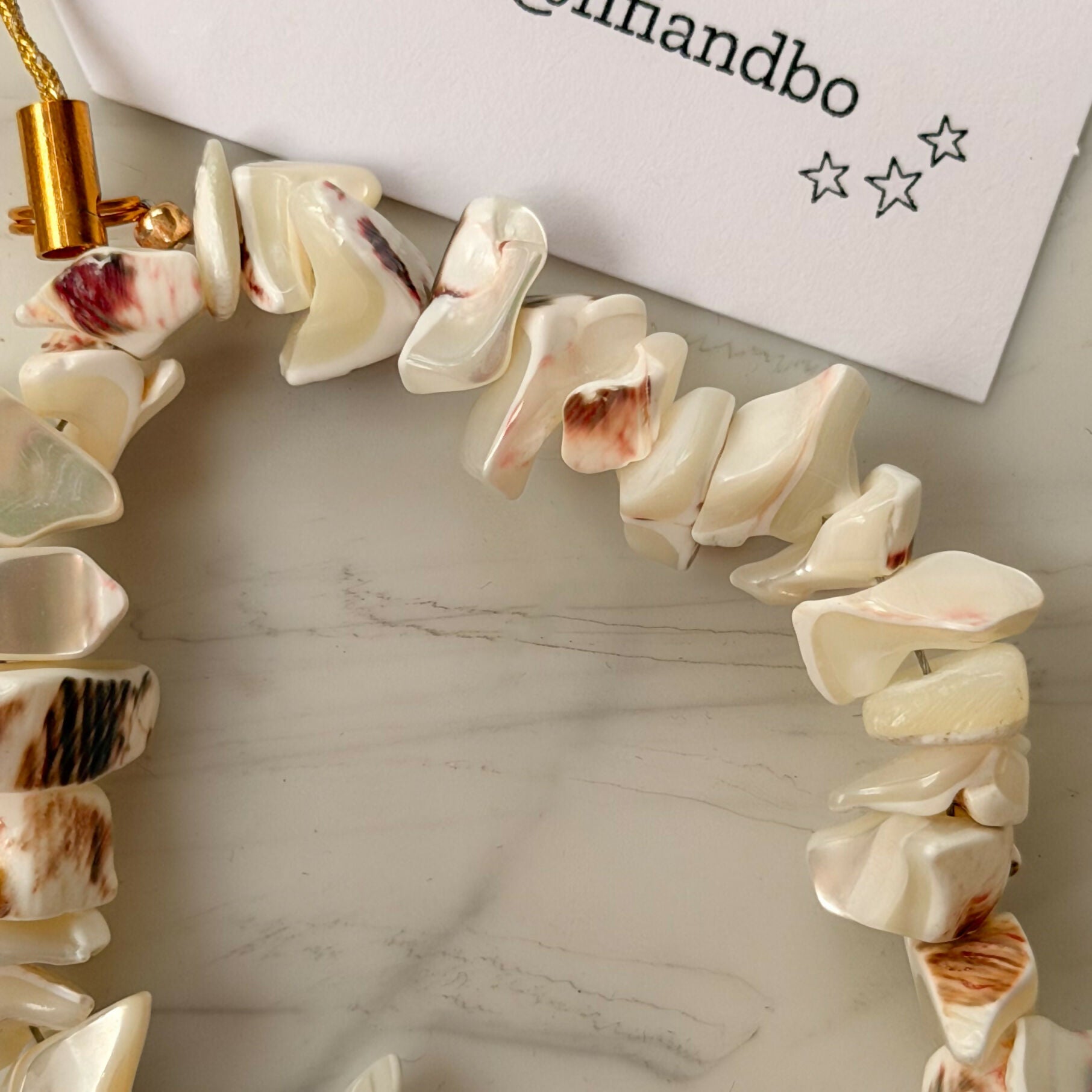 Fifi & Bo Bag Charm White Shell