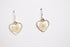 White Baby’s Breath Tiny Heart Earrings Sterling Silver