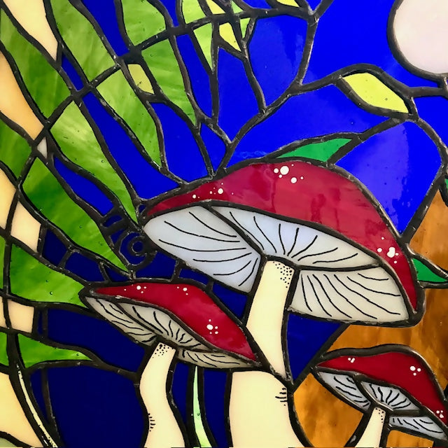 Stained Glass Panel - 'Woodland at Night'