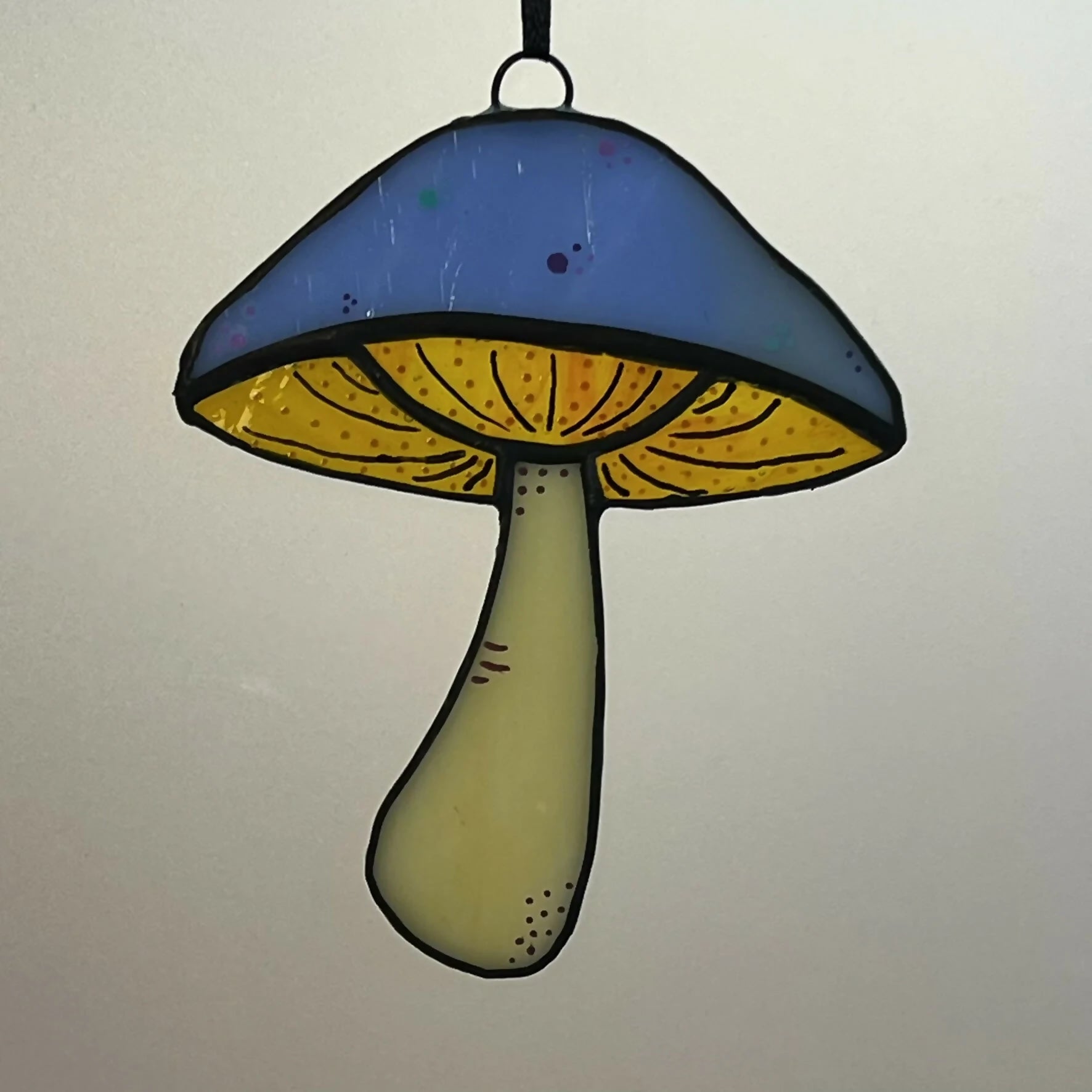 Stained Glass Mushroom Suncatcher