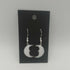 White Enamel Moon Earrings
