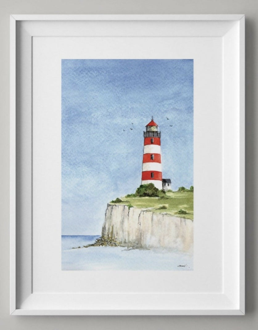 Lighthouse Watercolour Print