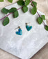 Ocean Dream Collection - Small Heart Polymer Clay Earrings