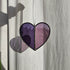Two-Toned Purple Heart Stained Glass Suncatcher