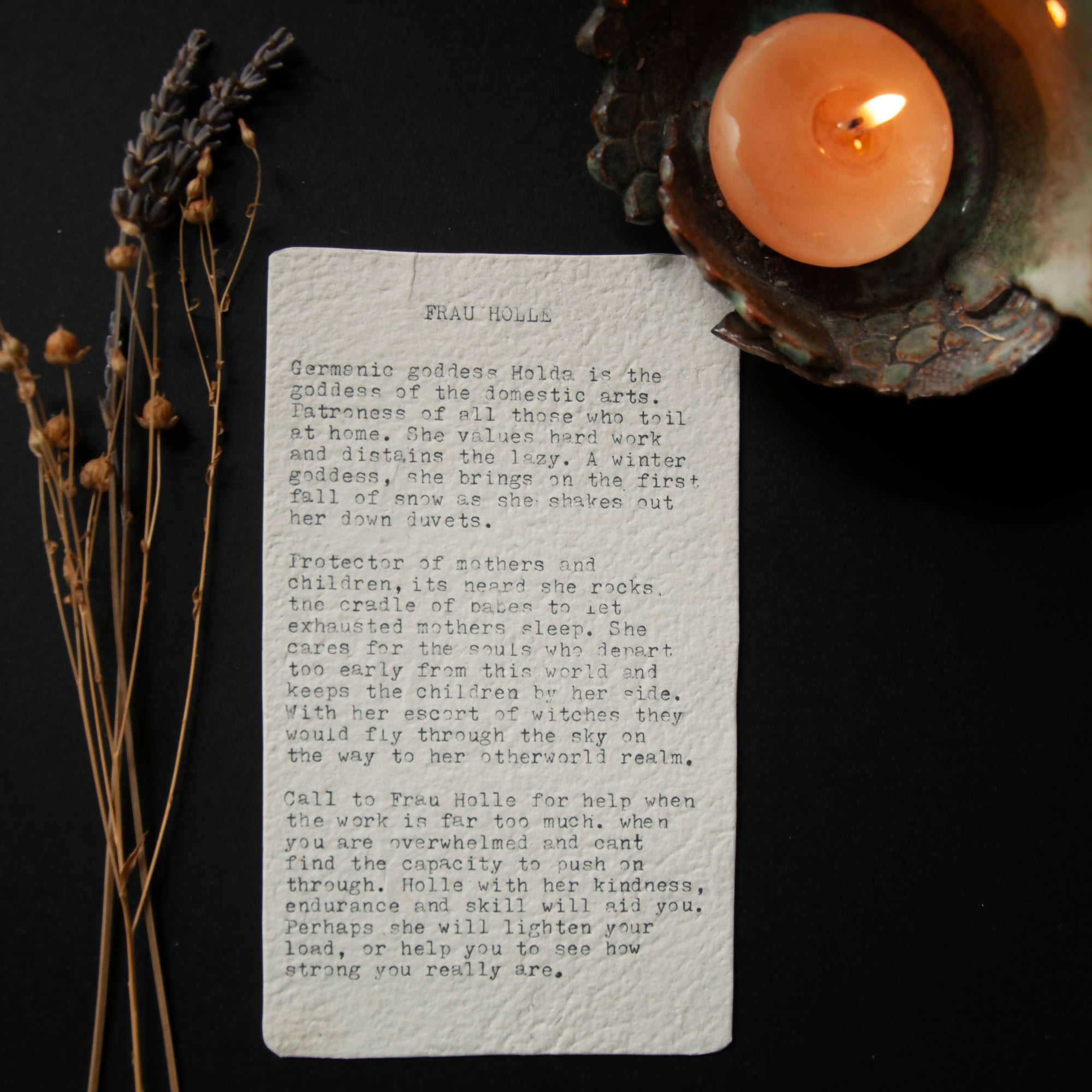 FRAU HOLLE GODDESS ALTAR CARD