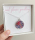 Forget Me Not Real Flower Multicolour Necklace Silver Plated