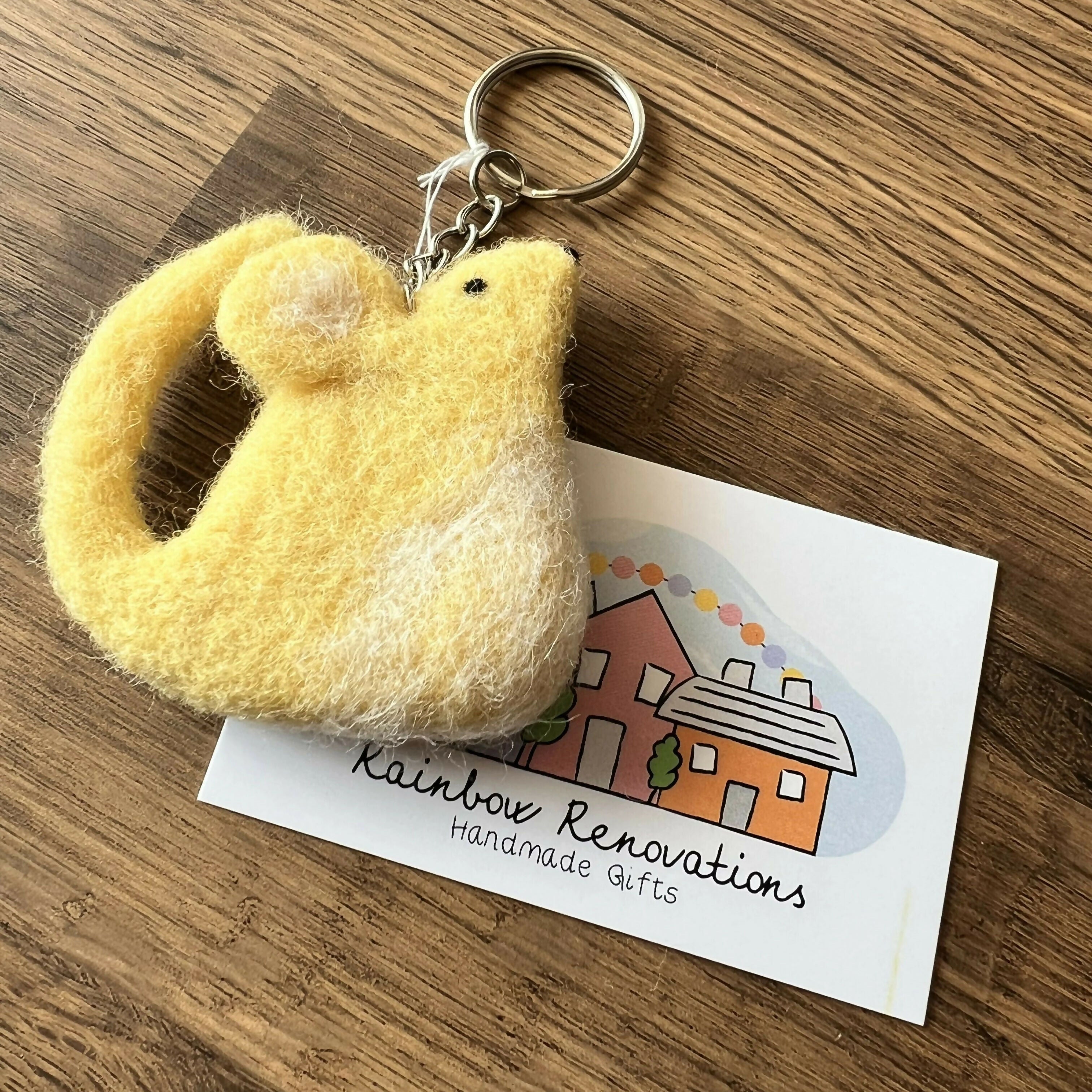 Felted Mouse Keyring