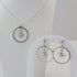 Chunky 3D Silver Star Circle Earrings on Silver Plated Stud
