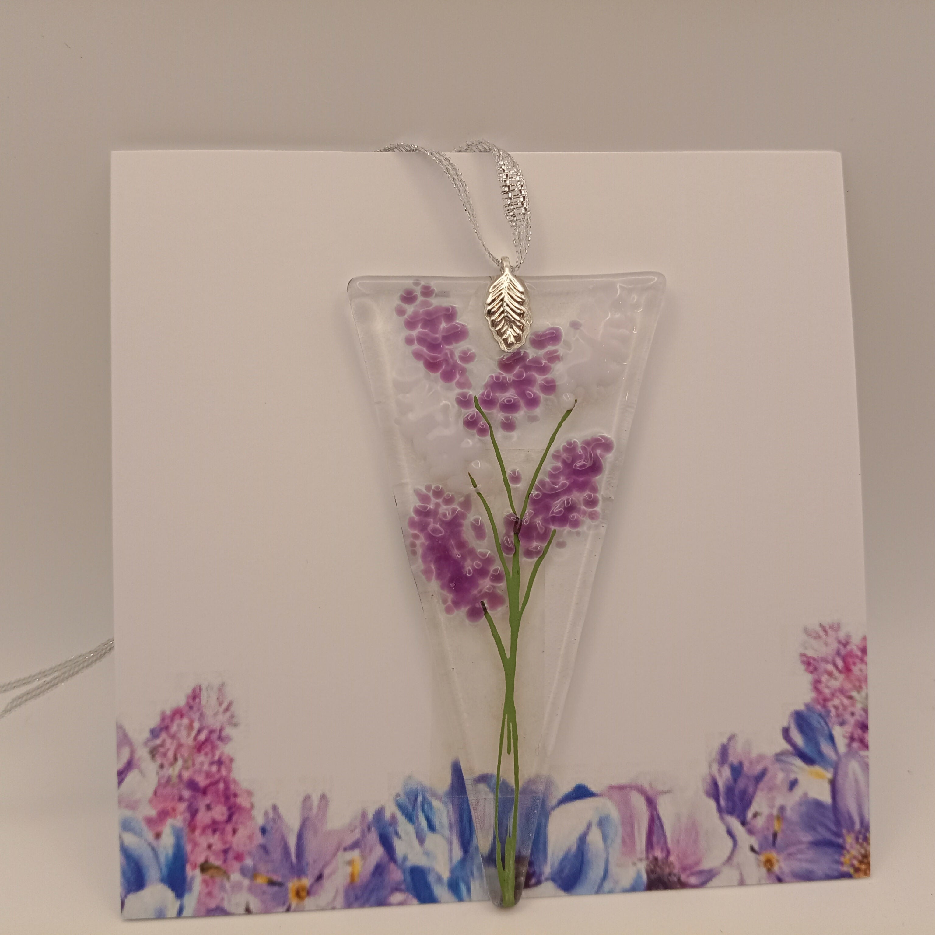 Fused Glass Flower Card