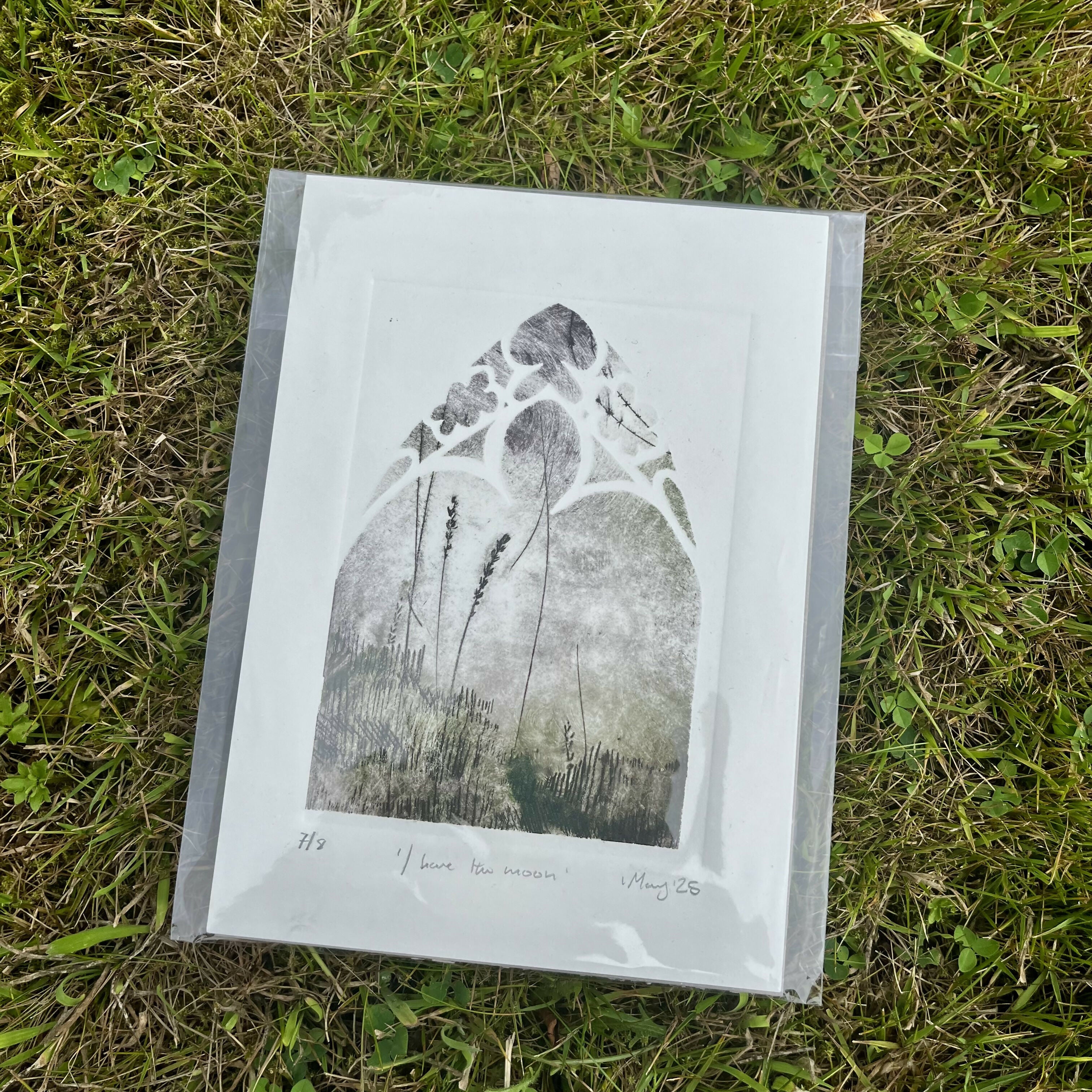 Gothic Window Drypoint Print