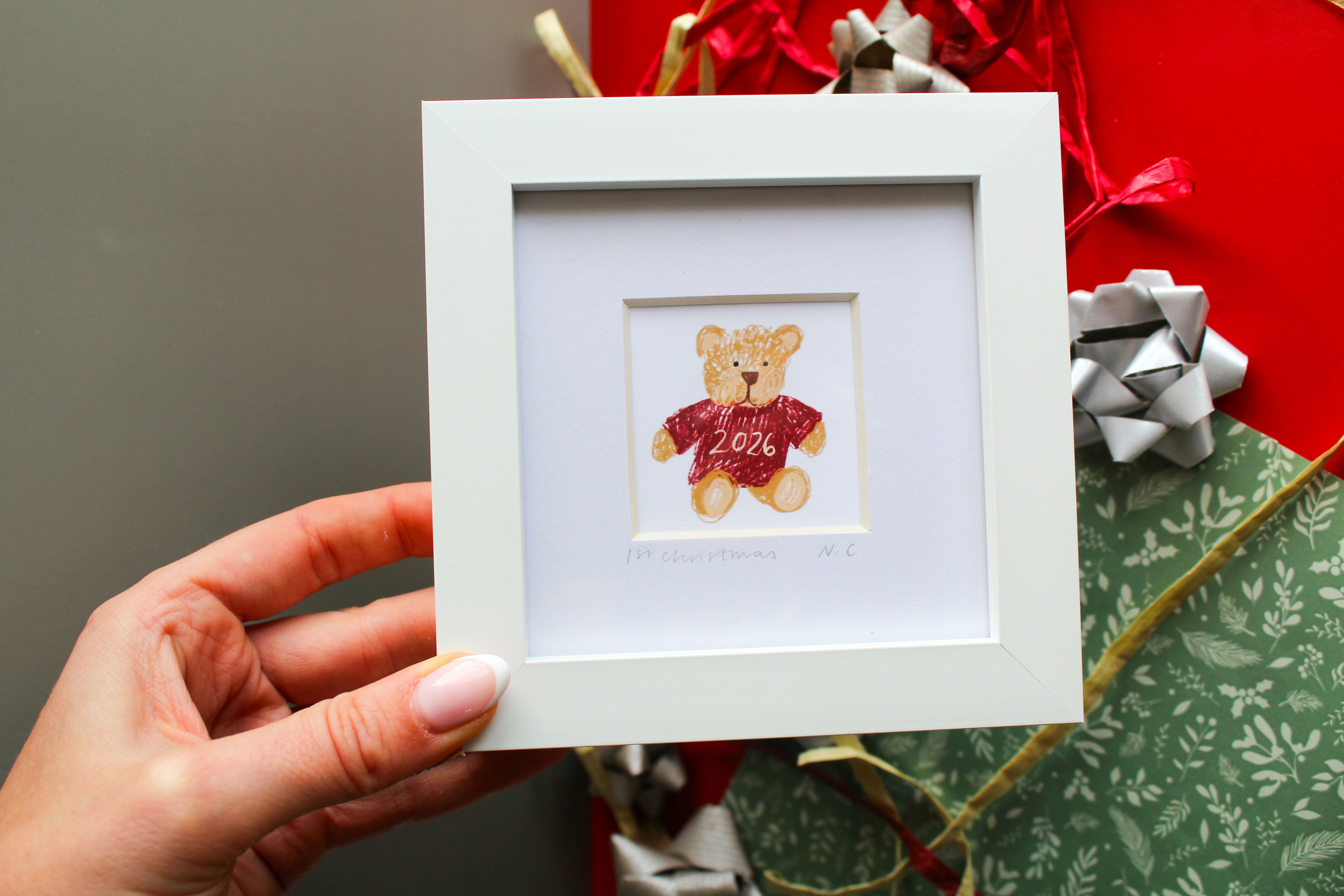 1st Christmas Bear Mini Print