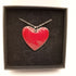 Bright Red Enamel Heart Pendant