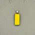 Orange Dichroic Fused Glass Pendant with Silver Plated Chain - Handmade by Jade Tapson Glass.