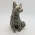 Ceramic Grey Tabby Cat Sculpture