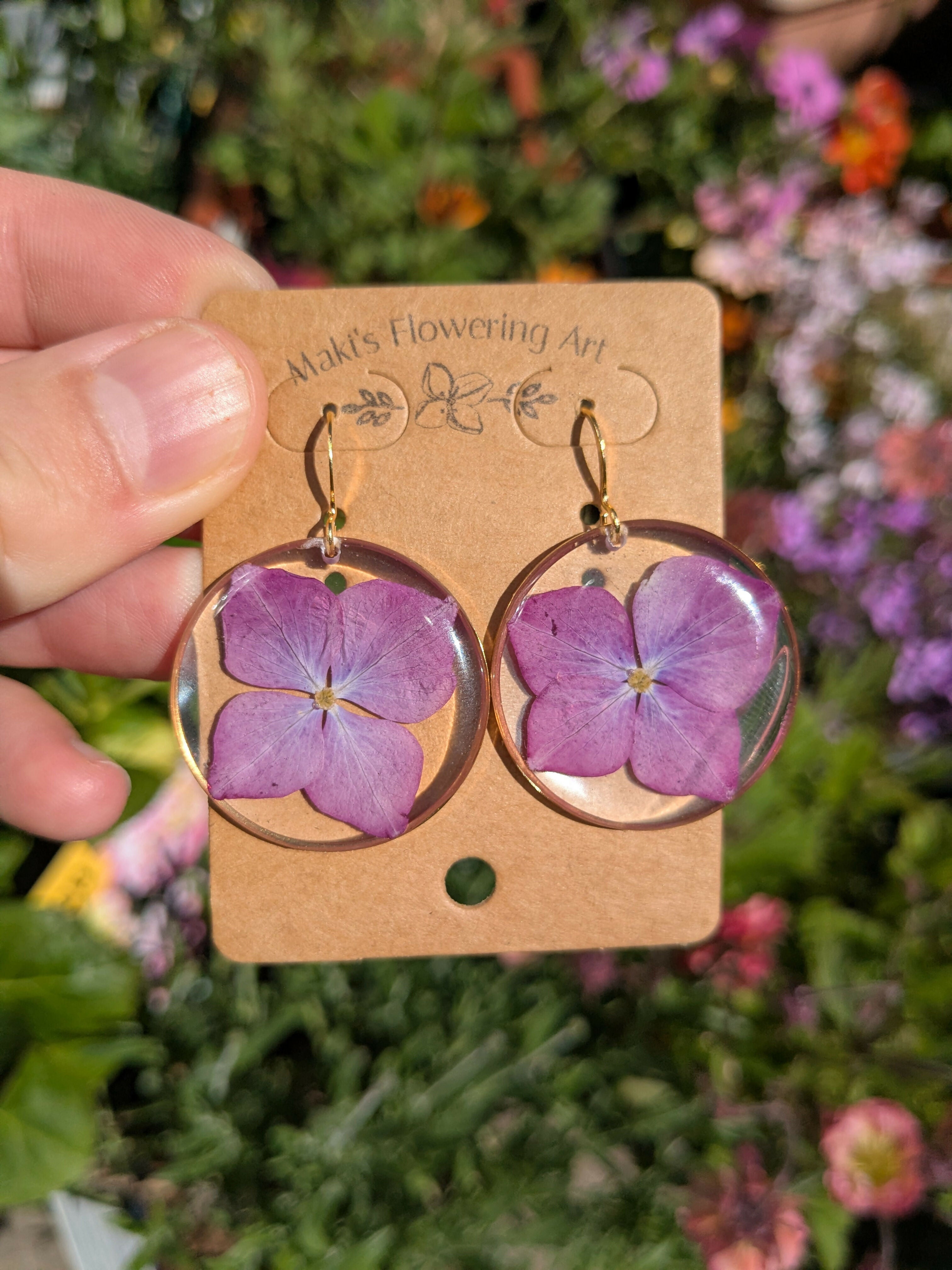 PINK HYDRANGEA EARRINGS