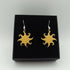 Yellow Enamel Sunburst Earrings