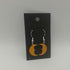 Yellow Enamel Moon Earrings