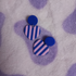 Polymer Clay Stripy Frill Heart Earrings