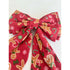 Red Gingerbread Man Christmas Hair Bow with Barrette Clip