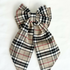 Caramel Tartan Christmas Hair Bow with Barrette Clip