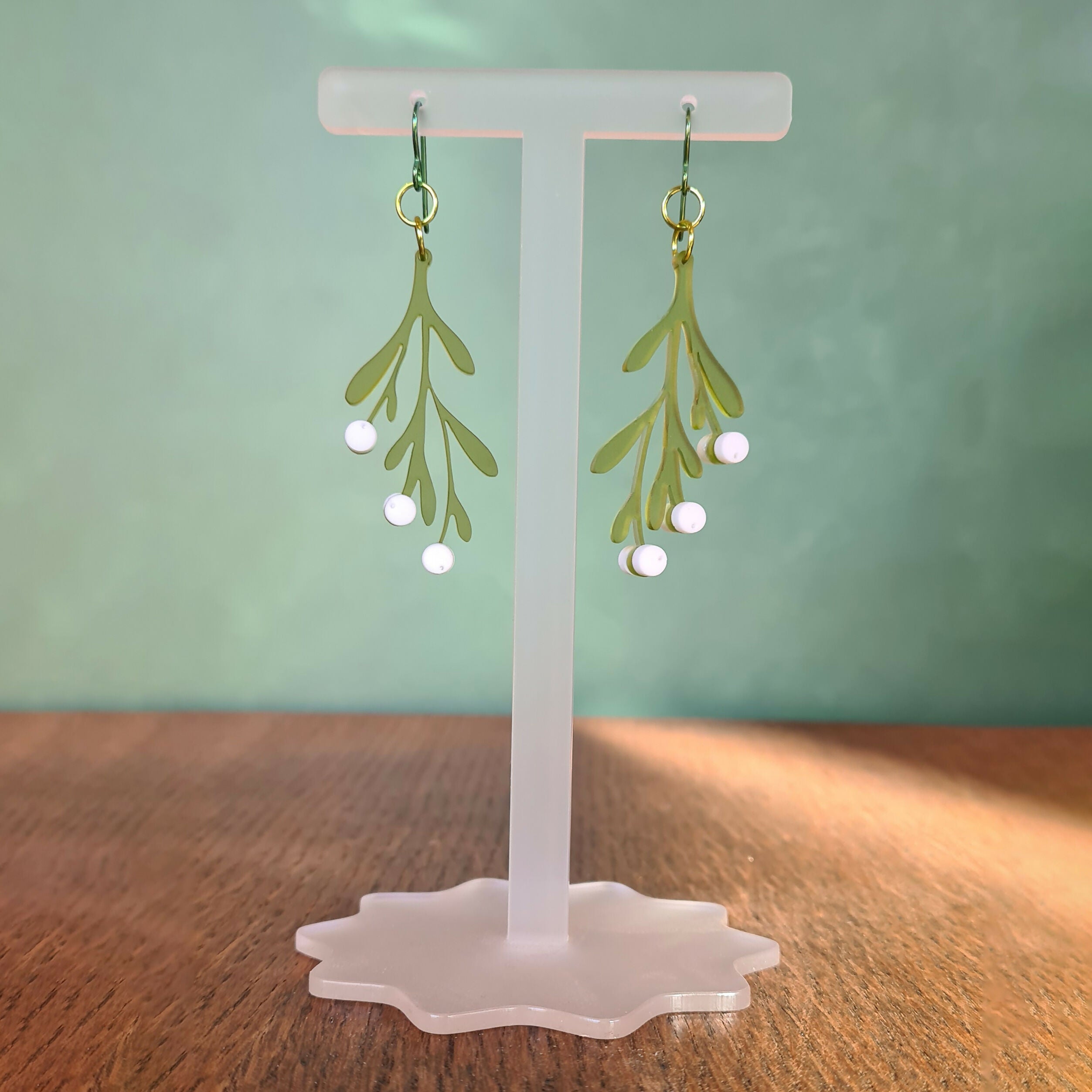 Mistletoe / Holly Earrings - Waste Not Earrings