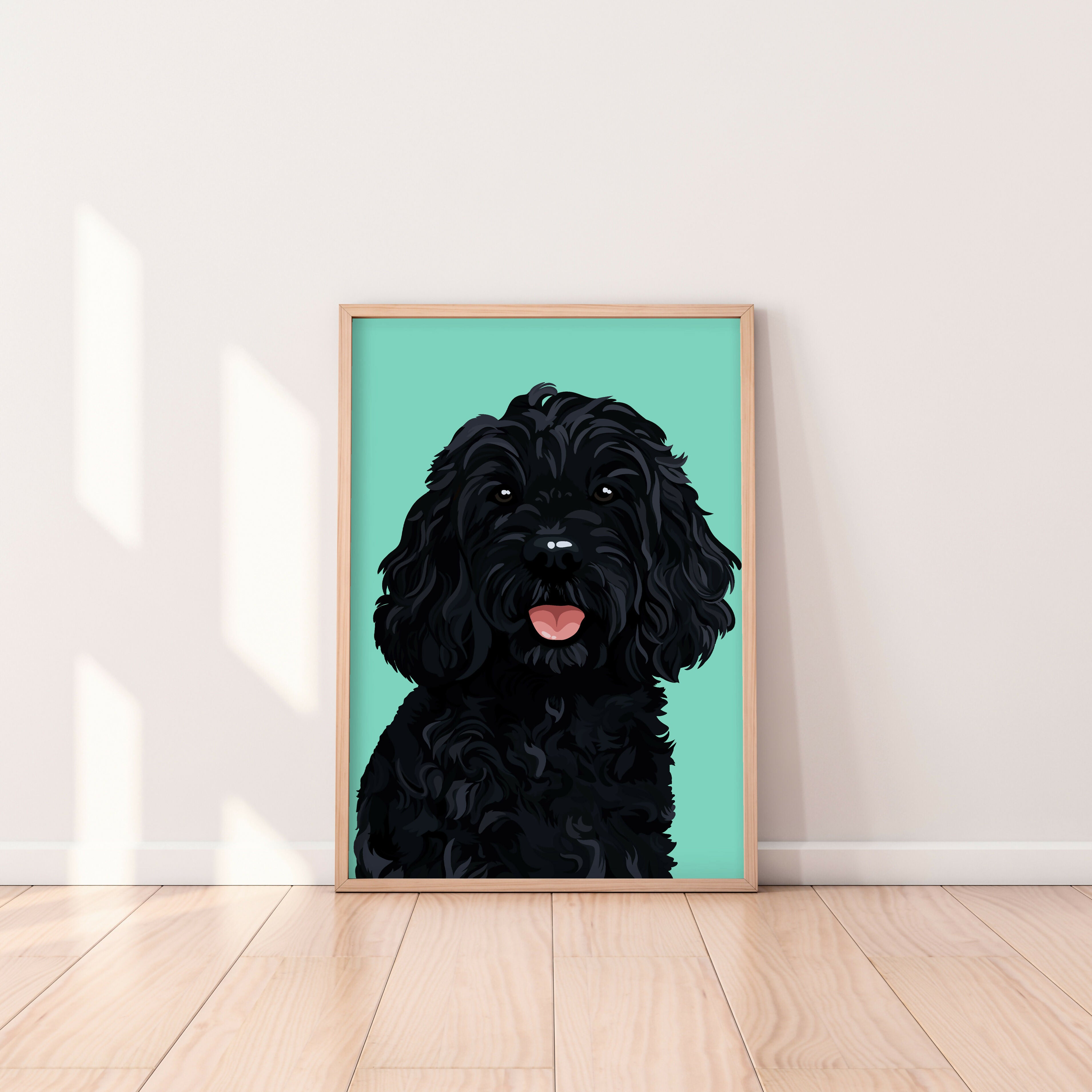 Cockapoo Black Dog Art Print