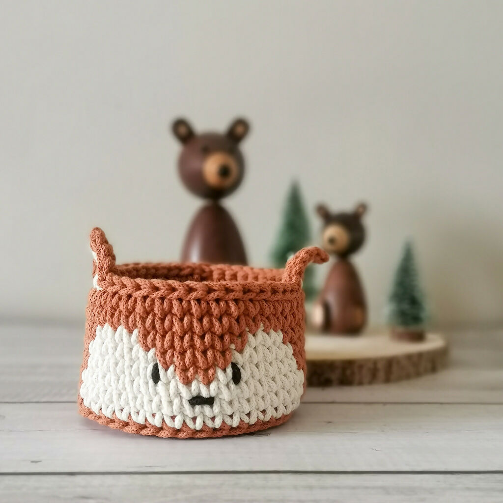 Crochet Fox Basket