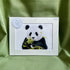 Panda Wall Art | Luxury Velvet Paper Print | Minimal Animal Illustration