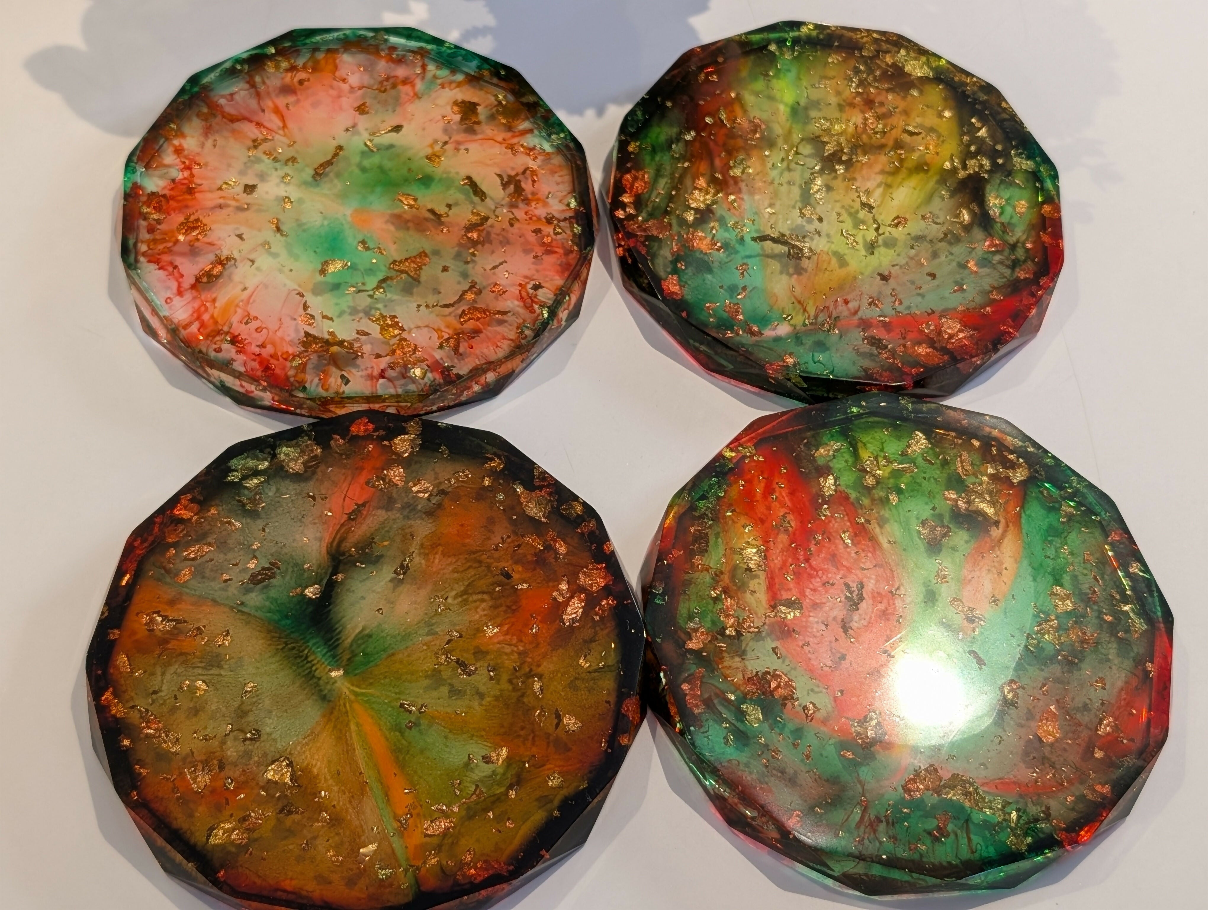 LARGE MULTI COLOUR HANDMADE COASTERS - SOLD SEPARATELY