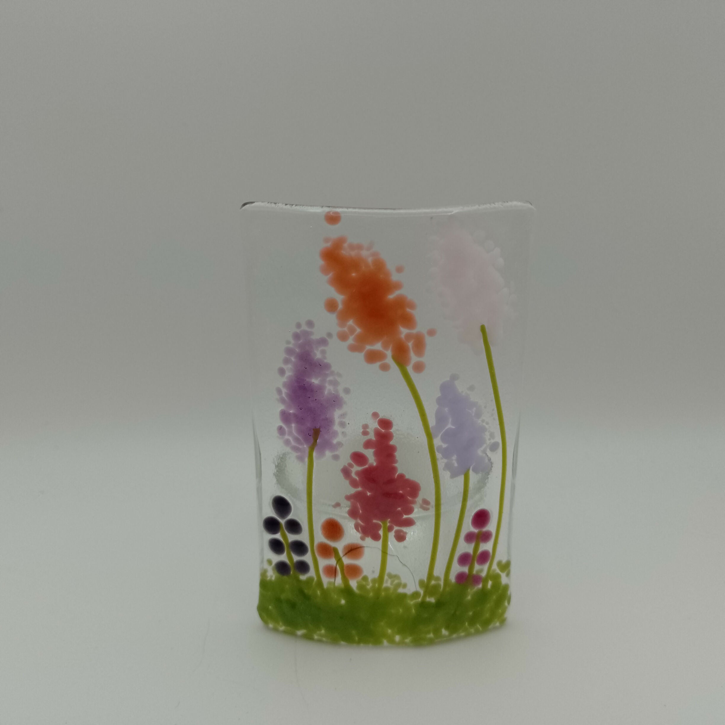 Fused Glass Flower Tealight